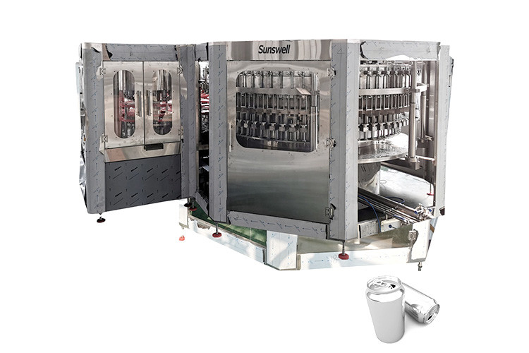 Rotary Carbonated Aluminum Can Filling Machine For Beverage