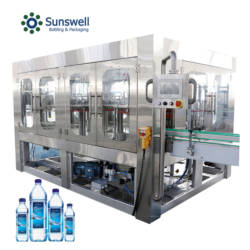 High Accuracy 316L Water Bottle Filling Machines Mineral 50Hz Production Line