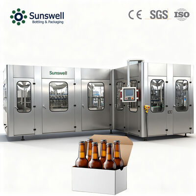 3-in-1 Integrated Automatic Glass Bottle Beer Filling Machine