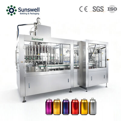 High Speed 18000CPH 200ml Soda Can Filling Canning Line
